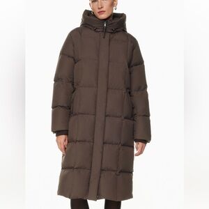 Aritzia Black Long Puffer Jacket. Babaton Crown Puffer Jacket